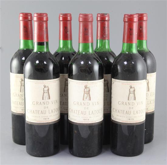 Twelve bottles of Chateau Latour, 1975.